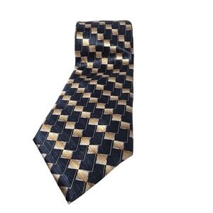 Gianfranco Ruffini Necktie Silk Checkered Pattern‎ Business Formal Made in Italy